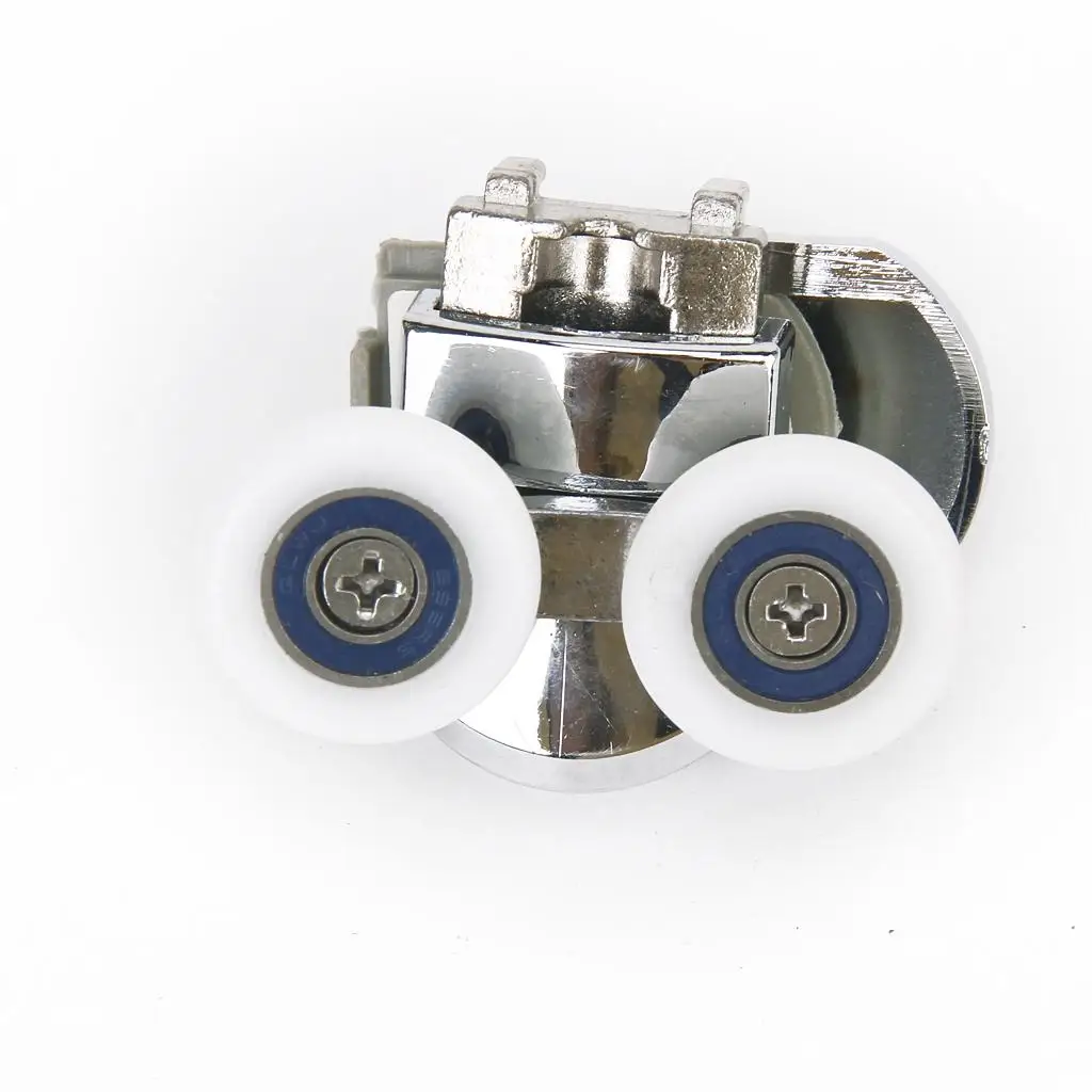 Shower Door Top Bottom Rollers Runners Twin Wheel 1Pair 25mm 12mm-14mm Glass
