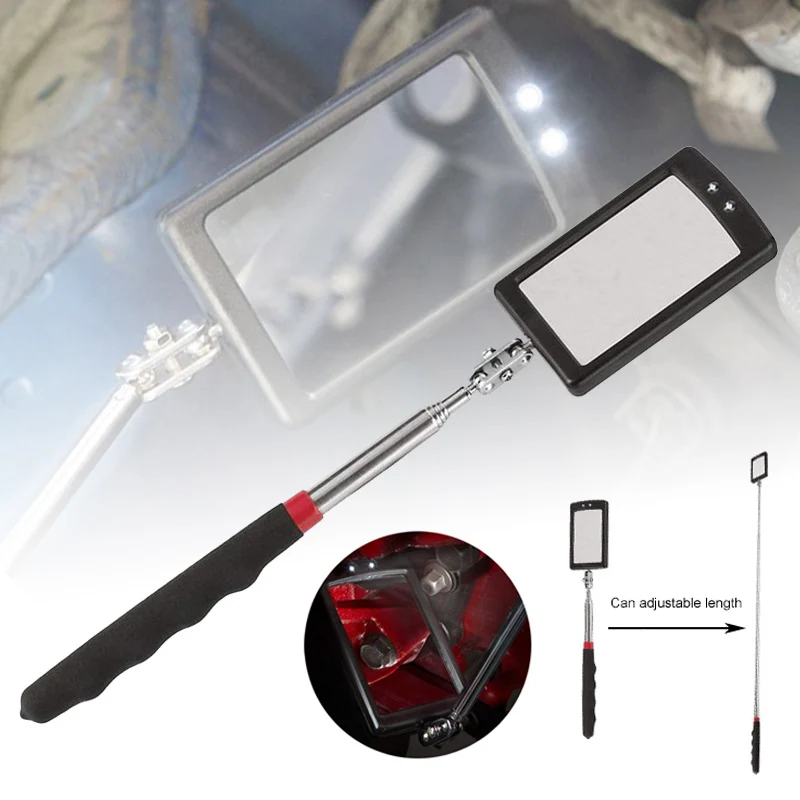 

Adjustable Car Angle View Pen Automotive Telescopic Detection Lens Telescoping Inspection Mirror Extending Flexible