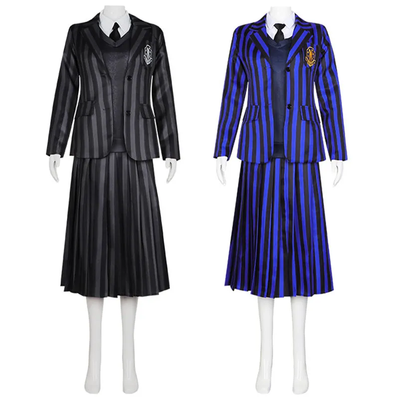 

Halloween Wednesday Cosplay Enid Sinclair Costume Adult Women Shirt Skirt Coat Uniform Suits Carnival Party Costume