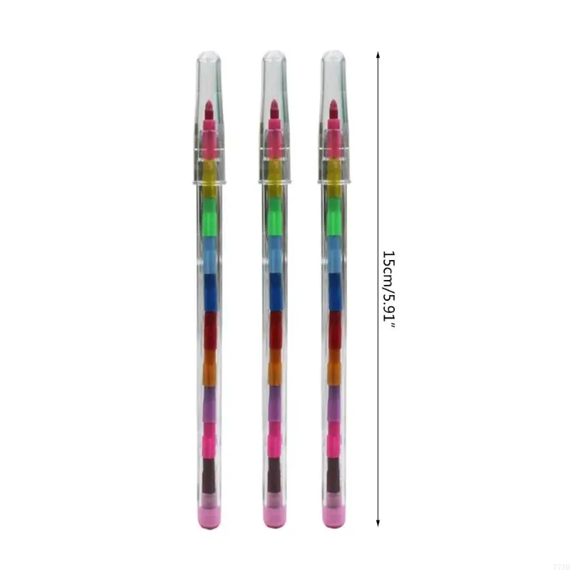 Painting Stitching Building Blocks Kid Color Stackable Detachable Crayon Set 10/24Pcs 77JD