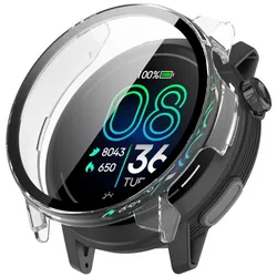 Premium Tempered Glass Protective Case for Smartwatches - Screen Protector Shell & Bumper Cover (Clear)
