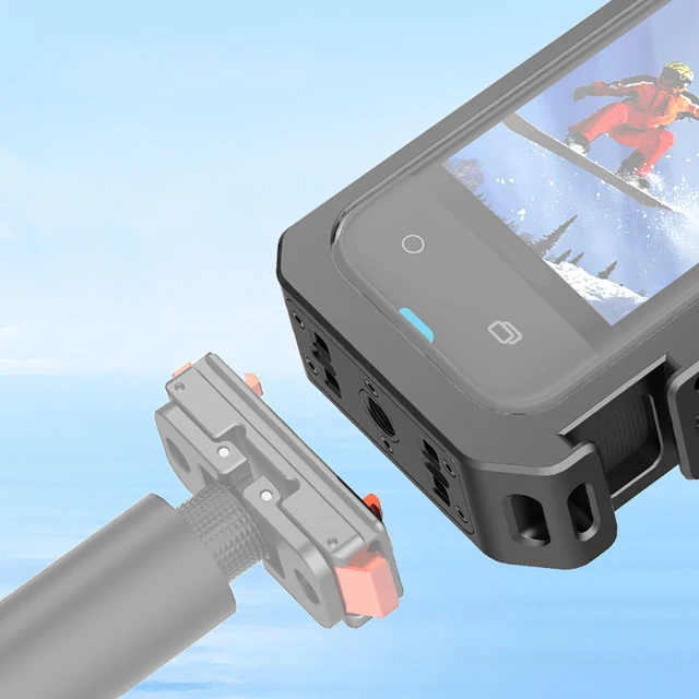 Cage En Alliage D'aluminium Pour Insta360 X4 Air - Protection étendue, Légère, Grise, 13,6x6x3,5 Cm, Avec Cache Objectif