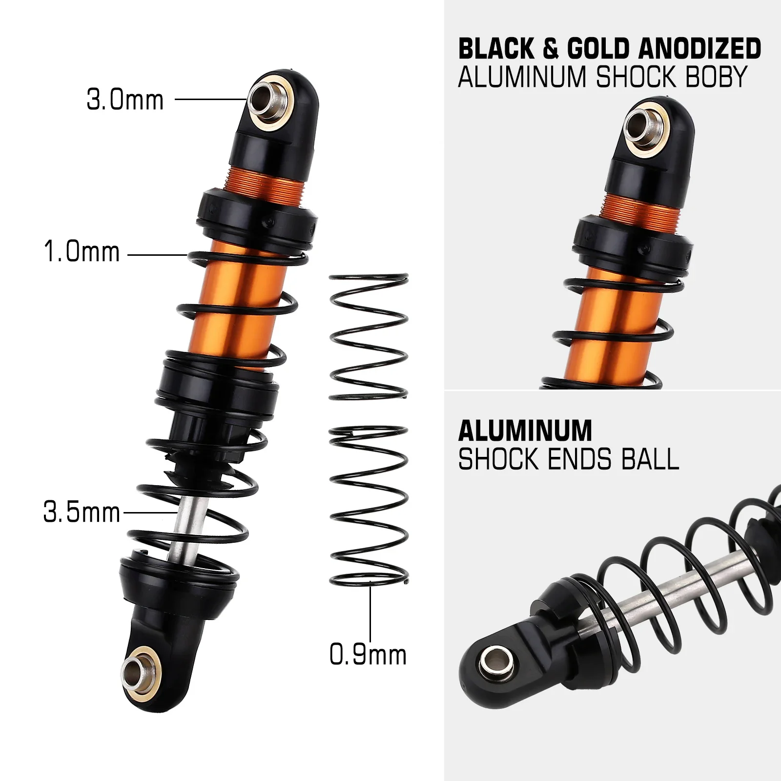 Metal RC Car Shock Absorbers for 1/10 RC Crawler Car