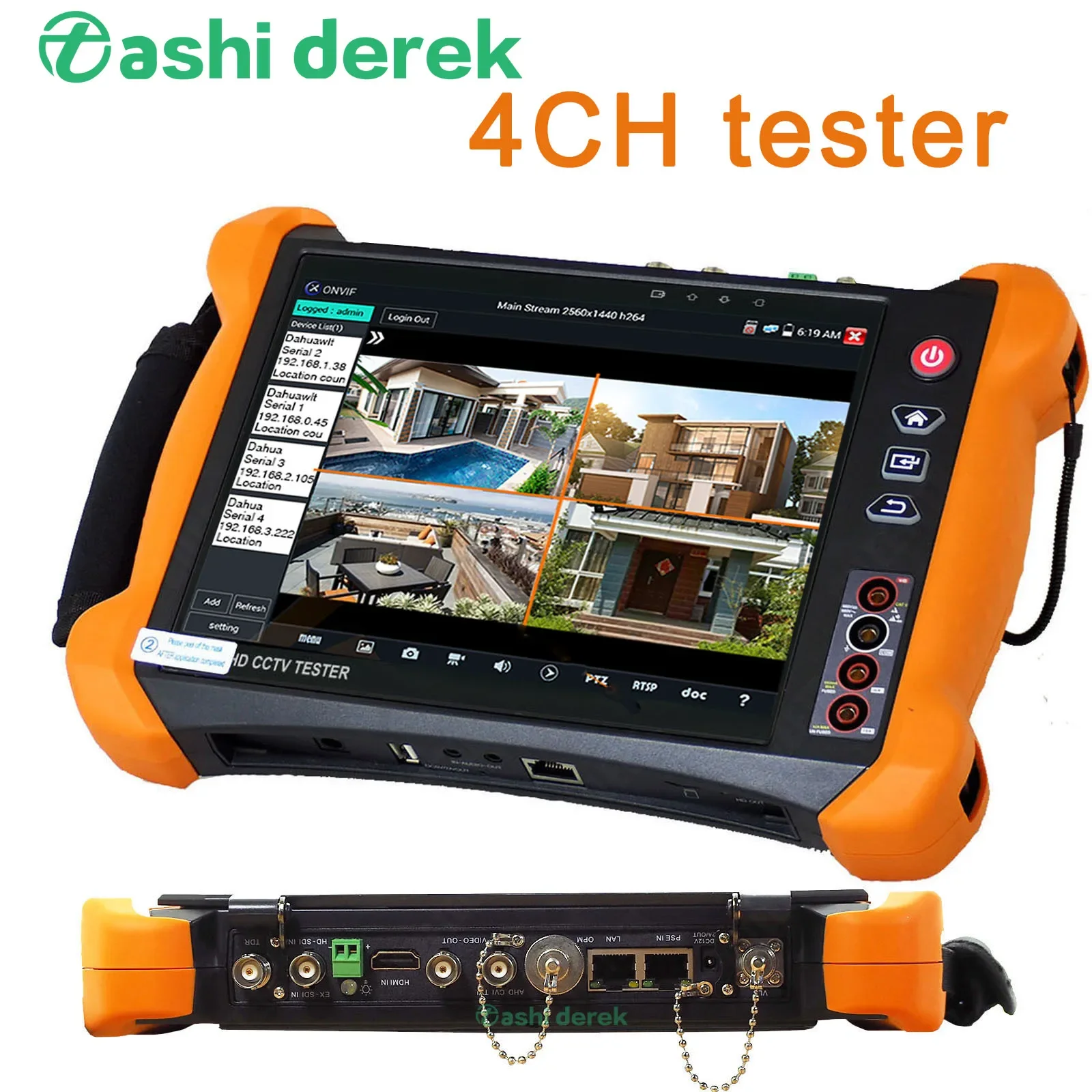 All In One Combina Cctv Tester X9Movtadhs 4K Ip Camera Tester 8Mp Ahd Cvi Tvi 8Mp Sdi 4Ch Cctv Monitor Rj45 Tdr Multimetro 8Gb