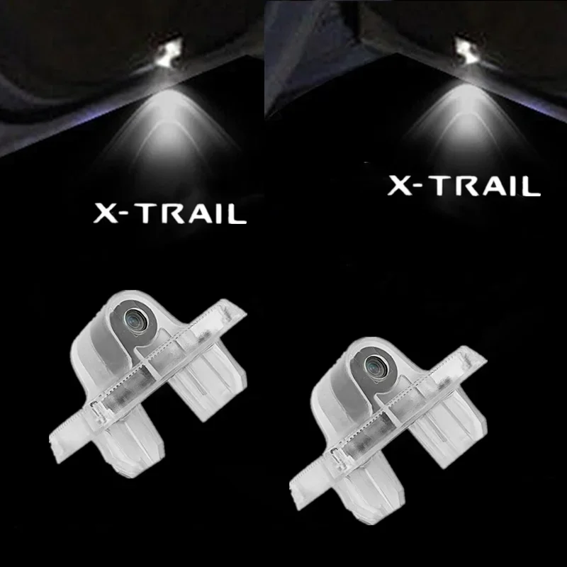 

2 Stuks Led Auto Deur Welkom Light Car Auto Accessoires Voor Nissan X-Trail T30 T31 04-14 teana 04-07 Murano 11-13 Sylphy 06-09