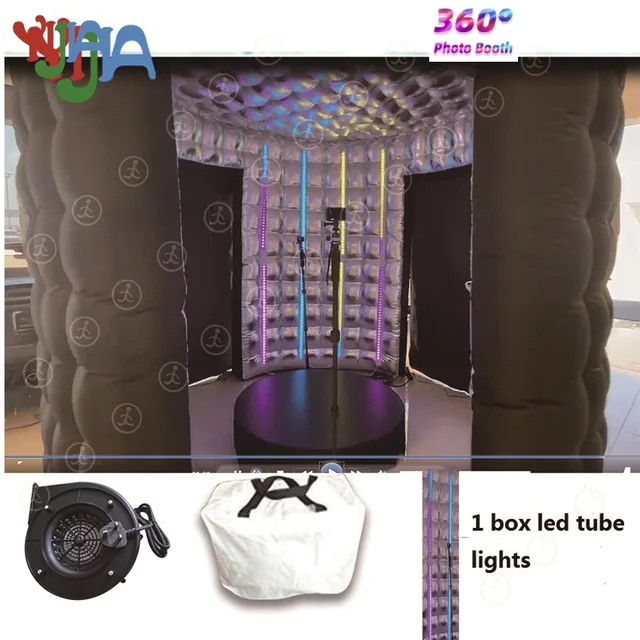360 Spin Inflatable Photo Booth Enclosure With LED Lights Free Logo ...