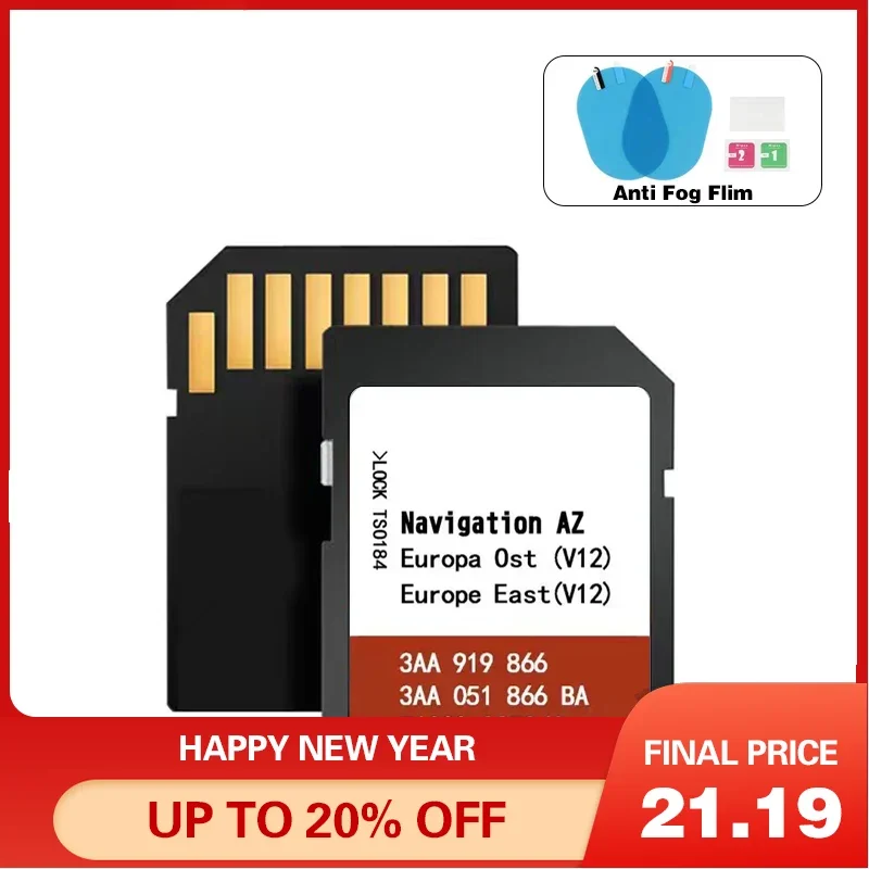 Scheda Sd Per Rns 315 Per Seat Vw Skoda Amundsen Media 2.1 2.2 Europa Orientale V12 Ost Sat Nav