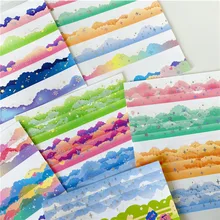 

Ins Gradient Color Clouds Decorative Tape Star Moon Diy Scene Design Washi Tape Photo Hand Account Stationery 5m Special-shaped