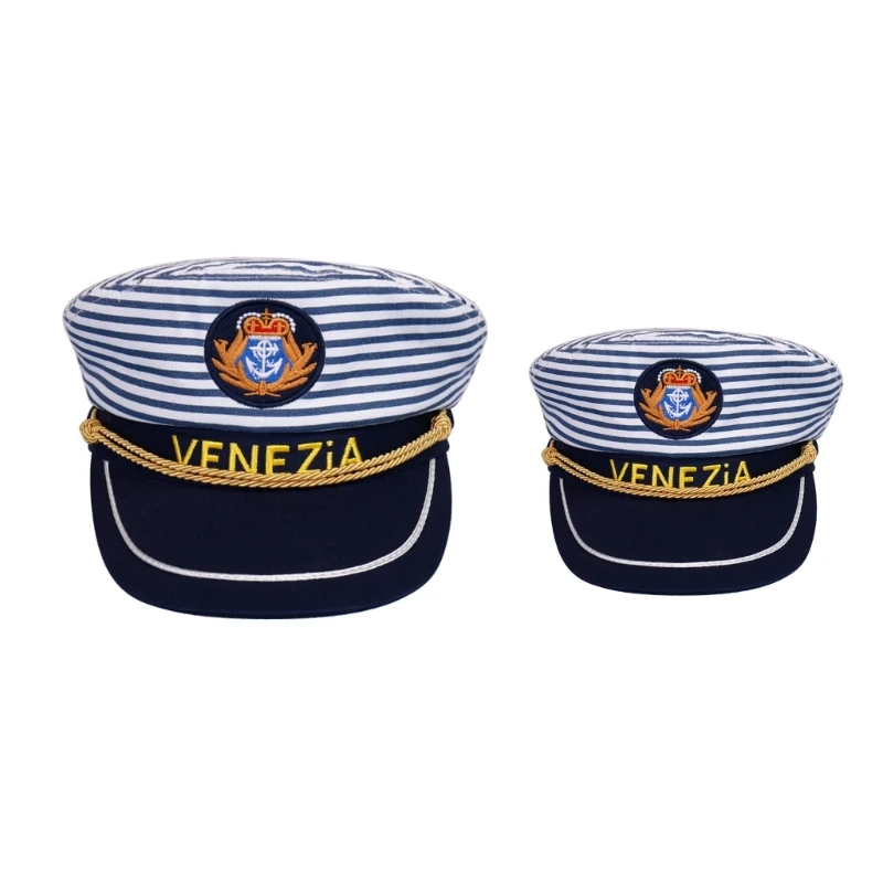 M2EA Captain Hats Sailor Costume Accessory for Masquerade Party Decorations Elegant Dress-up Theme Party Nightclub sailor hat yacht captain hat