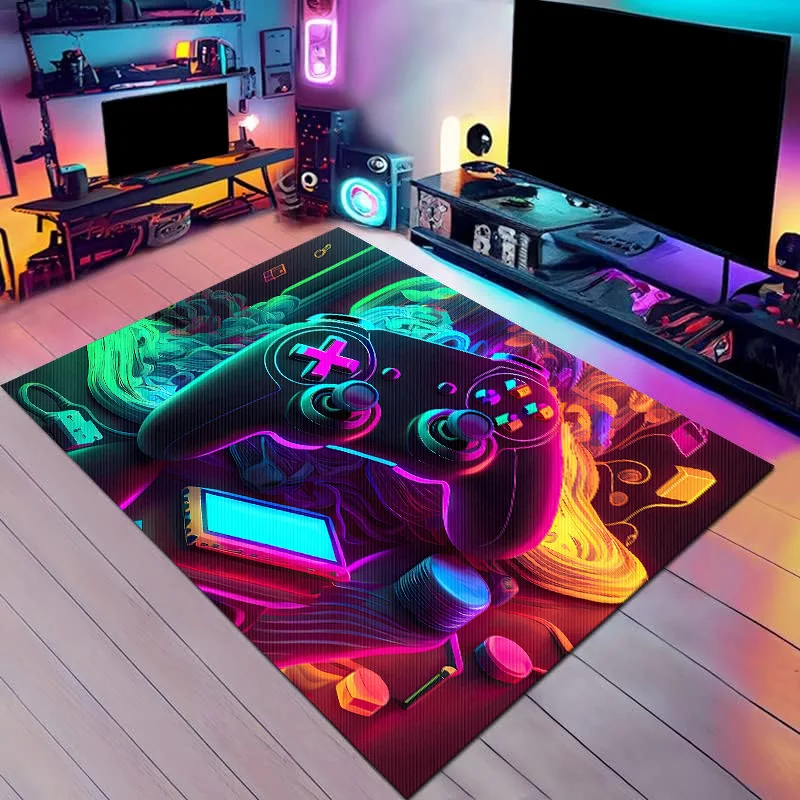 Floor Mat Vikama Gamepad Esports Gaming Room Home decor Console Cartoon Cyberpunk Large area
