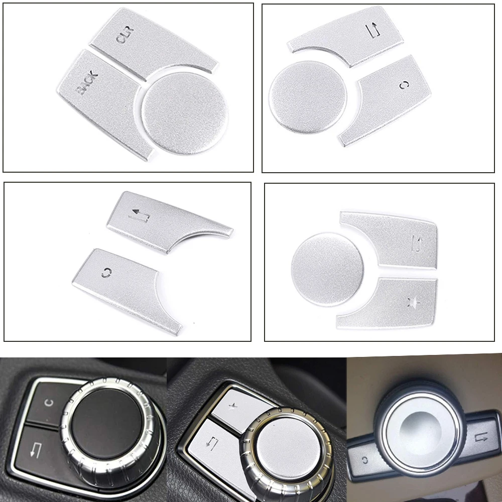 Car Multimedia button Trim Cover Sticker For Mercedes Benz A B C E CLA GLA ML GL GLK Class W176 W246 W204 W212 C117 X156