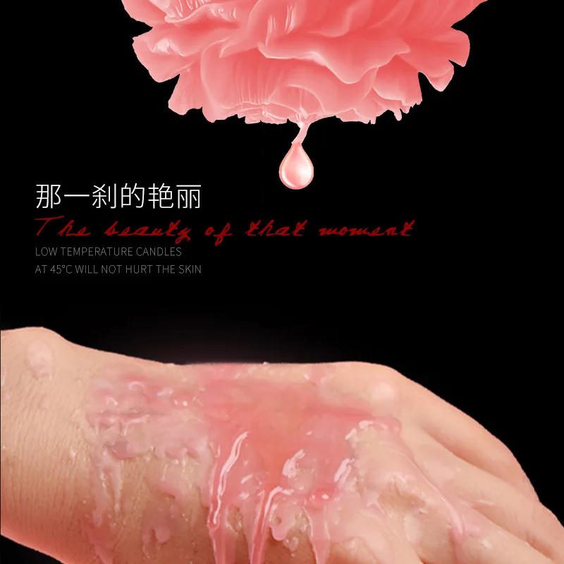 Rose Low Temperature Candle Props For Couple Foreplay Training Erotic Game Tool Massage