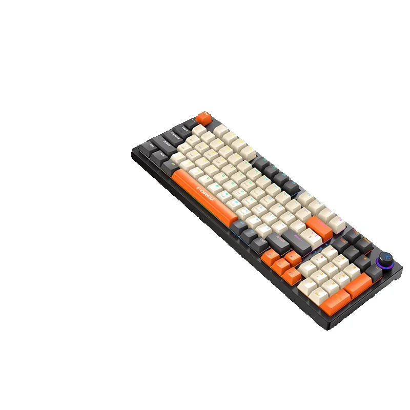 K96 hot swappable customized RGB computer gaming Bluetooth wireless mechanical keyboard_voghion.com