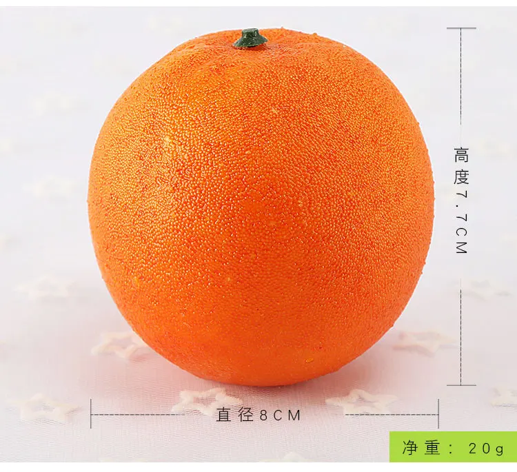 Artificial Orange DIY Artificial Fruits Kindergarten Plastic Fake Fruit For Christmas Home Wedding Photography Decoration 5Pcs