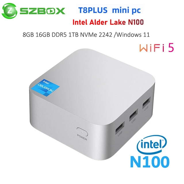 The smallest intel N100 Mini PC, NVMe SSD Windows 11 Computer Dual LAN  Three HDMI only 159$ 