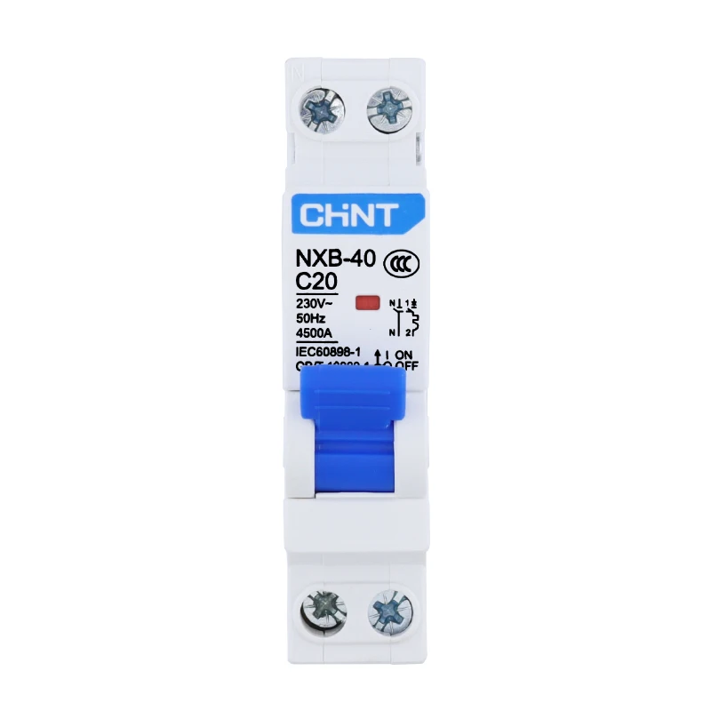 회로 차단기 공기 스위치 MCB 1P N 6A 10A 16A 20A 25A 32A 40A C65N DZ267 NXB 40 CHNT