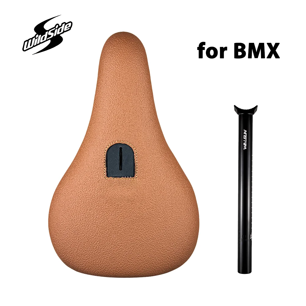 Wildside BMX Sattel Pivotal Sattelstütze Dirt Jump Cruiser Fahrradsättel Leder Freestyle Racing Downhill Fahrradsattel für MTB – Detail 2