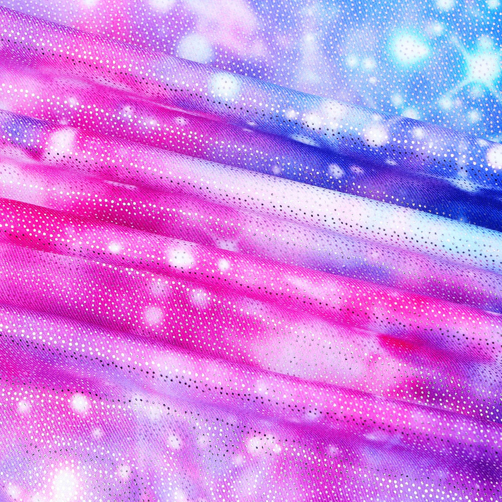 BAOHULU Pink Galaxy Print Gymnastics Leotard Sleeveless Ballet Leotard Ballerina Performance Clothes Dance Costumes