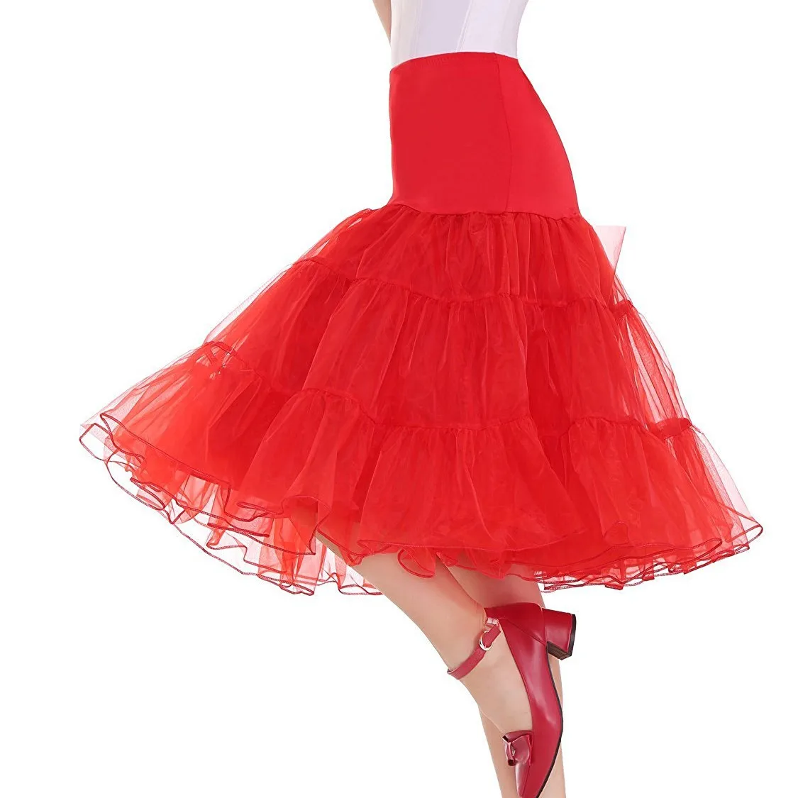 Women Organza Tutu Skirt Adult Vintage Lolita Petticoat Fancy Ballet Dancewear Party Costume Ball Gown Short Skirt Crinoline lady ballet skirt crinoline hoop bustle tutu skirt petticoat