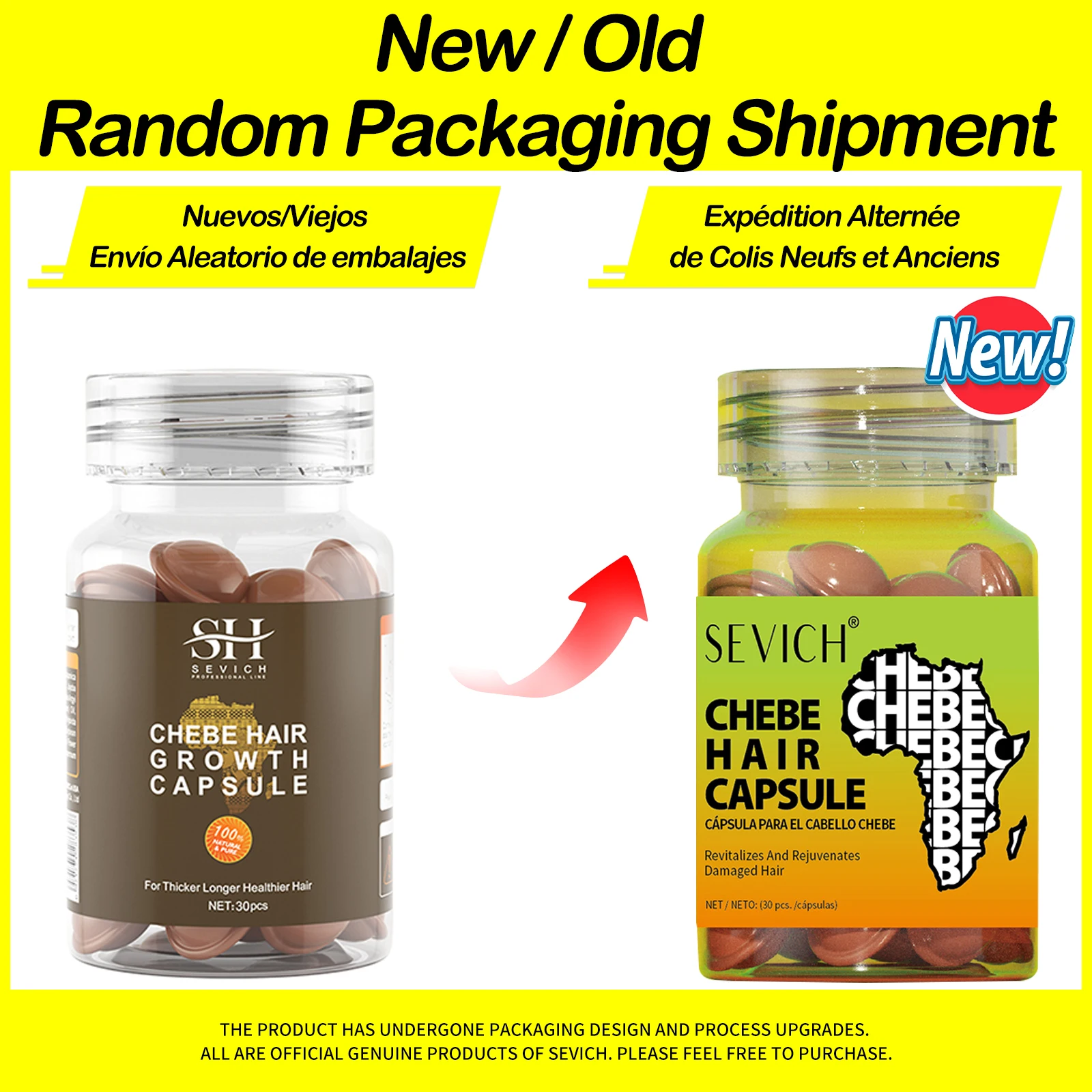 زيت نمو الشعر السريع الأفريقي المجنون الجر الثعلبة...