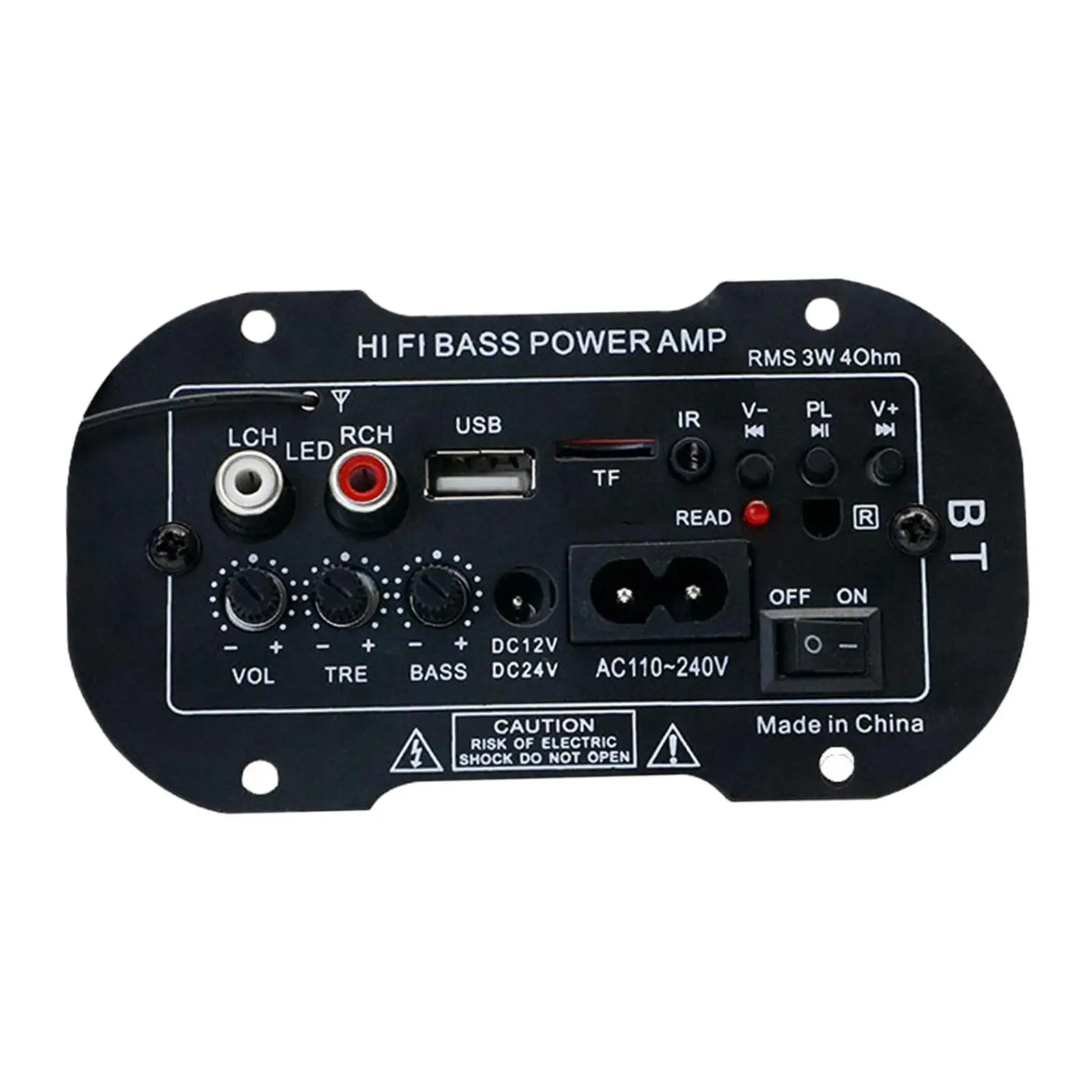 Subwoofer Power Amplifier Board EU Adapter USB Bass HiFi Multifunction Stereo Amplifier for Car DIY Store Speakers Home Theater