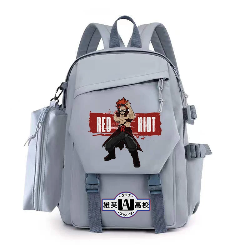 

Boku No Hero Academia Anime Backpack Canvas Backpack Kirishima Eijirou Red Riot My Hero Academia Manga School Bag for Teenager