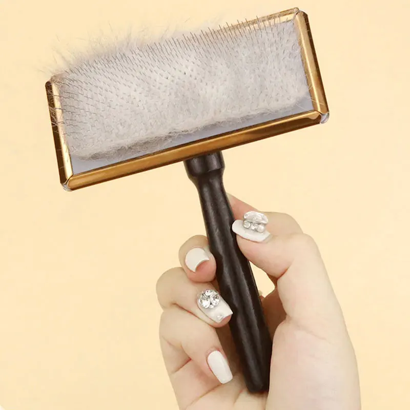 Escova de aço para higiene profissional de animais de estimação - Removedor de pelos, ideal para corridas de animais, produtos de beleza e pente para cães e gatos._voghion.com