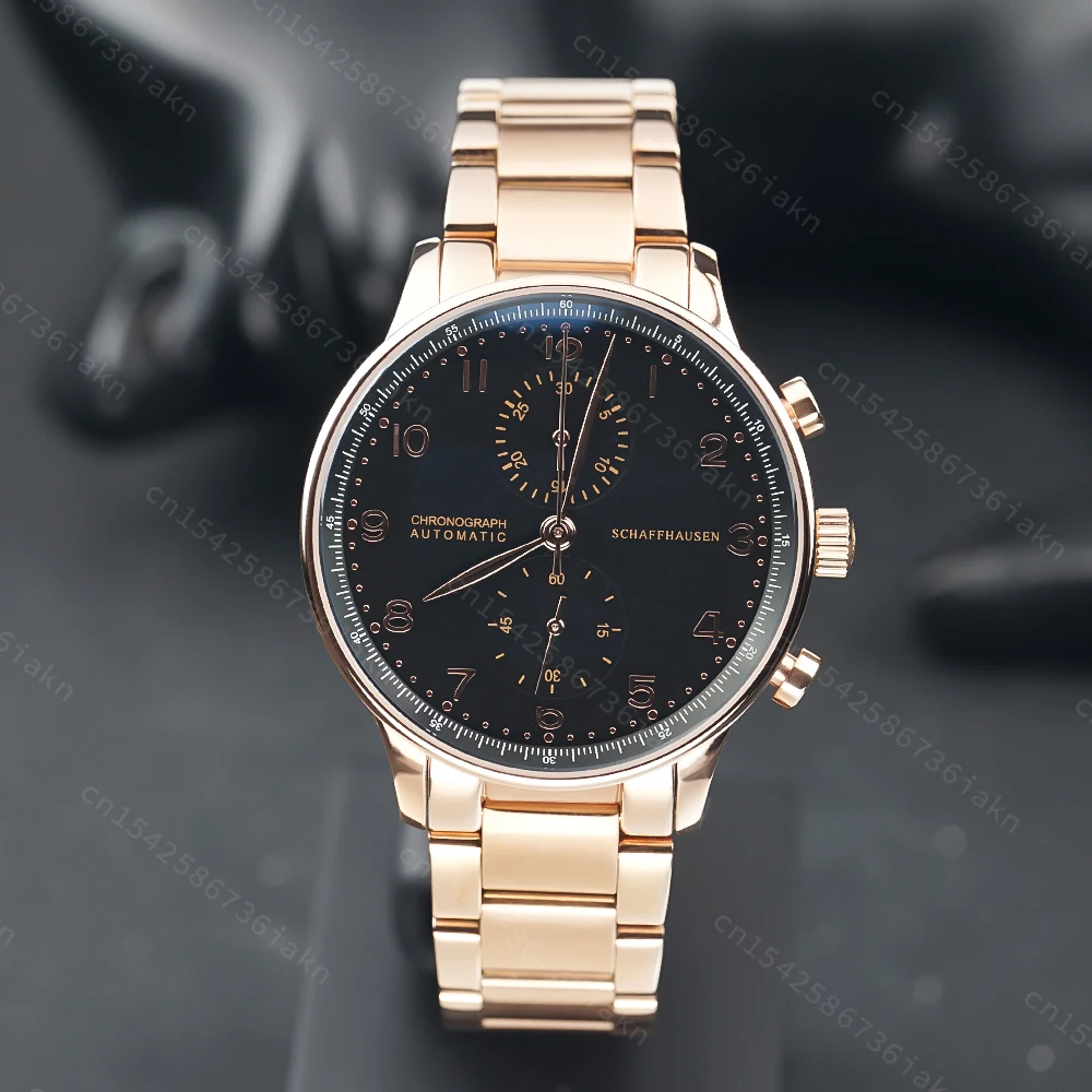 2022 Fashion New Men's Automatic Watch 44mm Sapphire Crystal Glass Stainless Steel Leather Strap Sports Leisure Waterproof