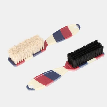 Pettine per styling barba da uomo Spazzola da barbiere professionale alla moda a strisce in crine di cavallo Spazzola per pulizia specifica Accessorio per strumento da parrucchiere