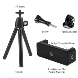 Compact Universal Mini Tripod for Cameras - Ideal for Action and Photography (Aluminum tripod Kit)