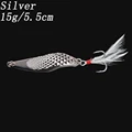 8Pcs/lot Fishing Metal Spoon Lure Kit Set Gold Silver Baits