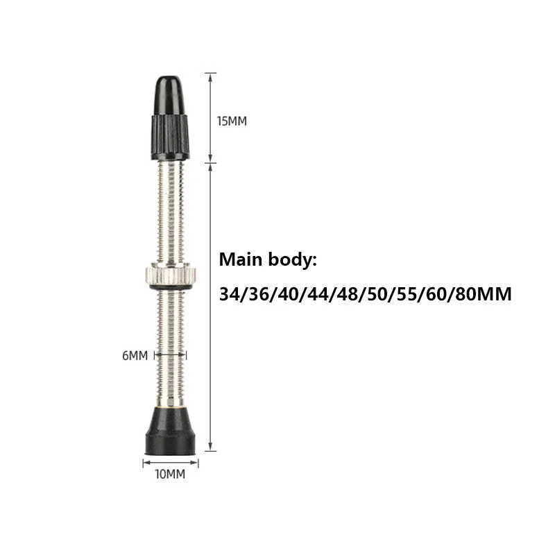 34MM 40MM 44MM 48mm 60mm Presta Valve Road MTB Bicycle Tubeless Tires Brass Core Alloy Stem Tubeless Sealant Compatible 1PC bicycle tubeless valve bicycle valve bicycle air valve