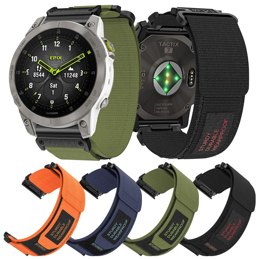 Cinturino Sportivo In Nylon 22 26Mm Per Garmin Descent Mk3I 51Mm Mk2 Bracciale Per Garmin Enduro 2/Marq/Epix Gen 2 Pro Band Quickfit Watch
