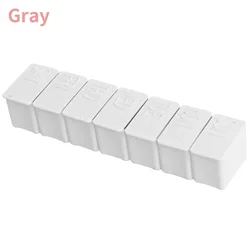 Compact 7 - Day Travel Pill Organizer for Vitamins & Supplements (1Pc Gray)