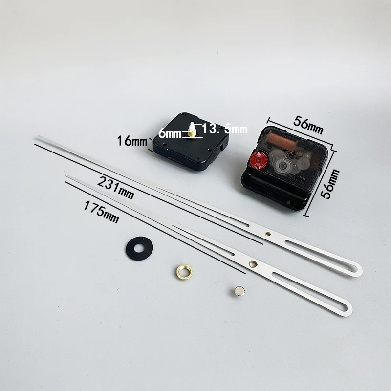 12888 Round Hole High Torque Movement Long hands 90128#Silver DIY Clock Kits 5