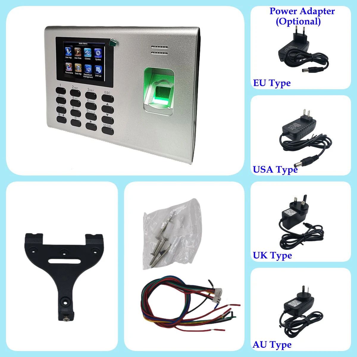 ZKTime 5.0 TCP/IP 2000 mAh Battery Fingerprint & Rfid Card Time Clock Recorder Attendance Employee Biometric Attendance System