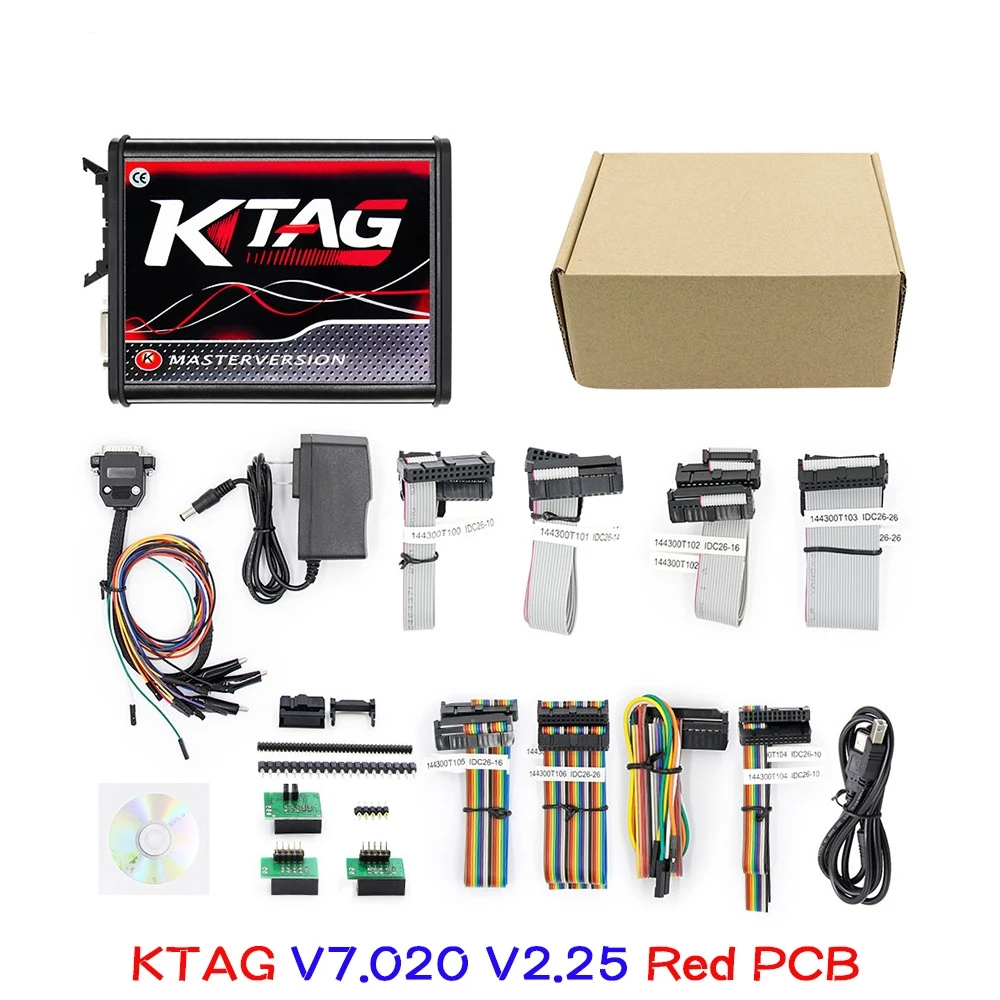 2024 ktag ecu programmer KTAG 7.020 2.25 4 LED ECU Master Unlimited Online OBD2 Car Truck k-tag ECU Chip ProgrammingTools 4