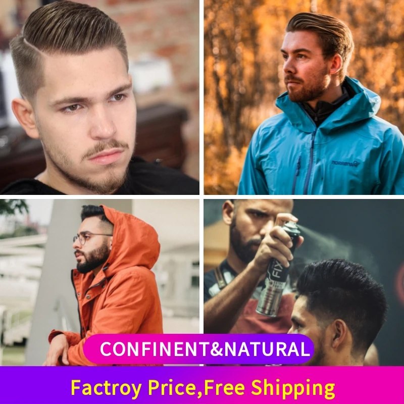 Wigs For Men Lace Front & Mono Replacement Hairpiece Durable Male Hair Prosthesis 100% Human Hair System Unit  Men\'s Toupee