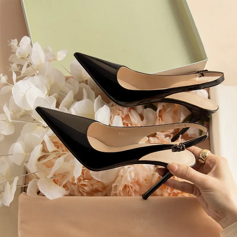 Women's Fashion Pointy Stiletto Heels Slingback Sandals Party Shoes Casual Slippers Summer
