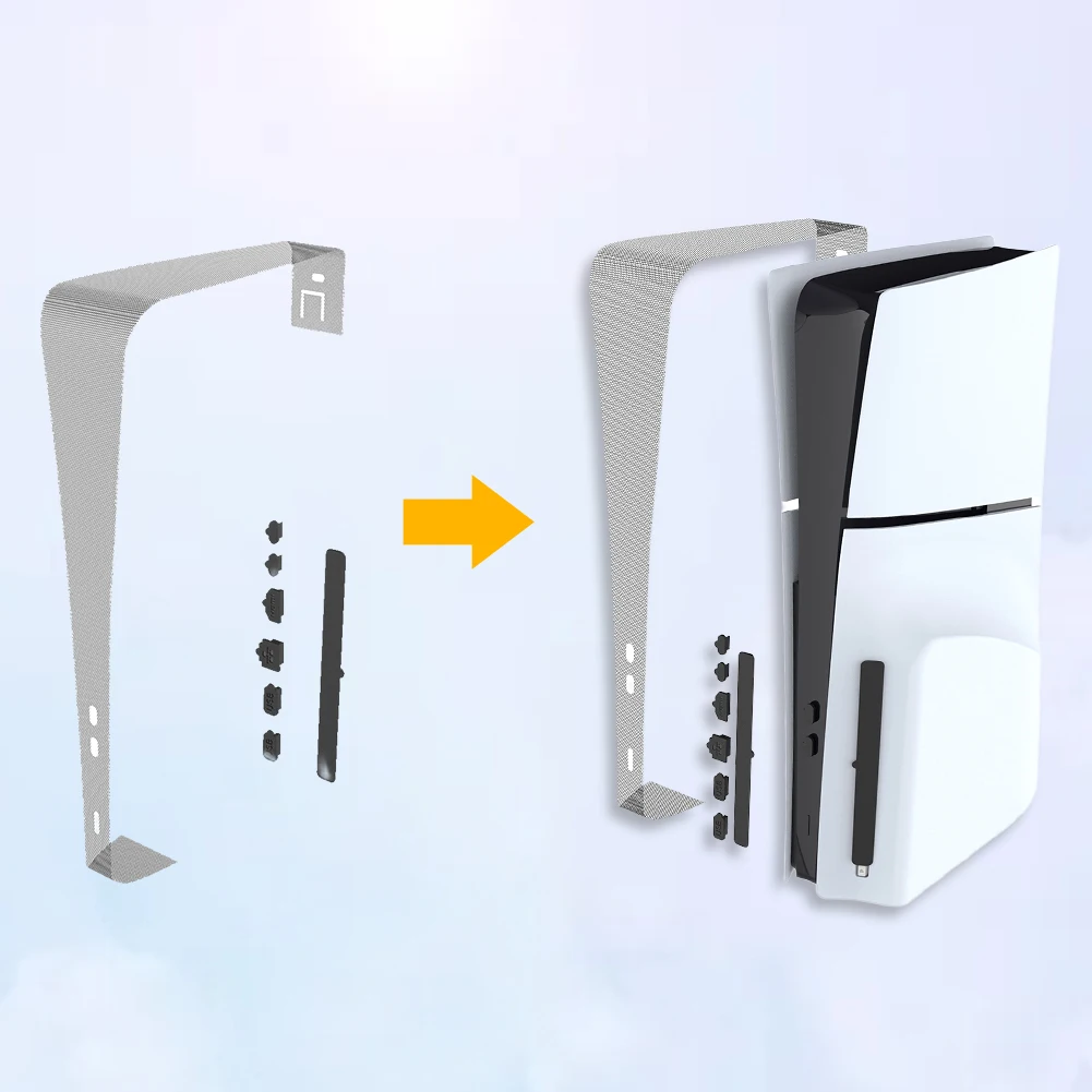 PG-P5S012 For PS5Slim console dust plug for PS5 Slim optical drive version digital version game console simple dust net set