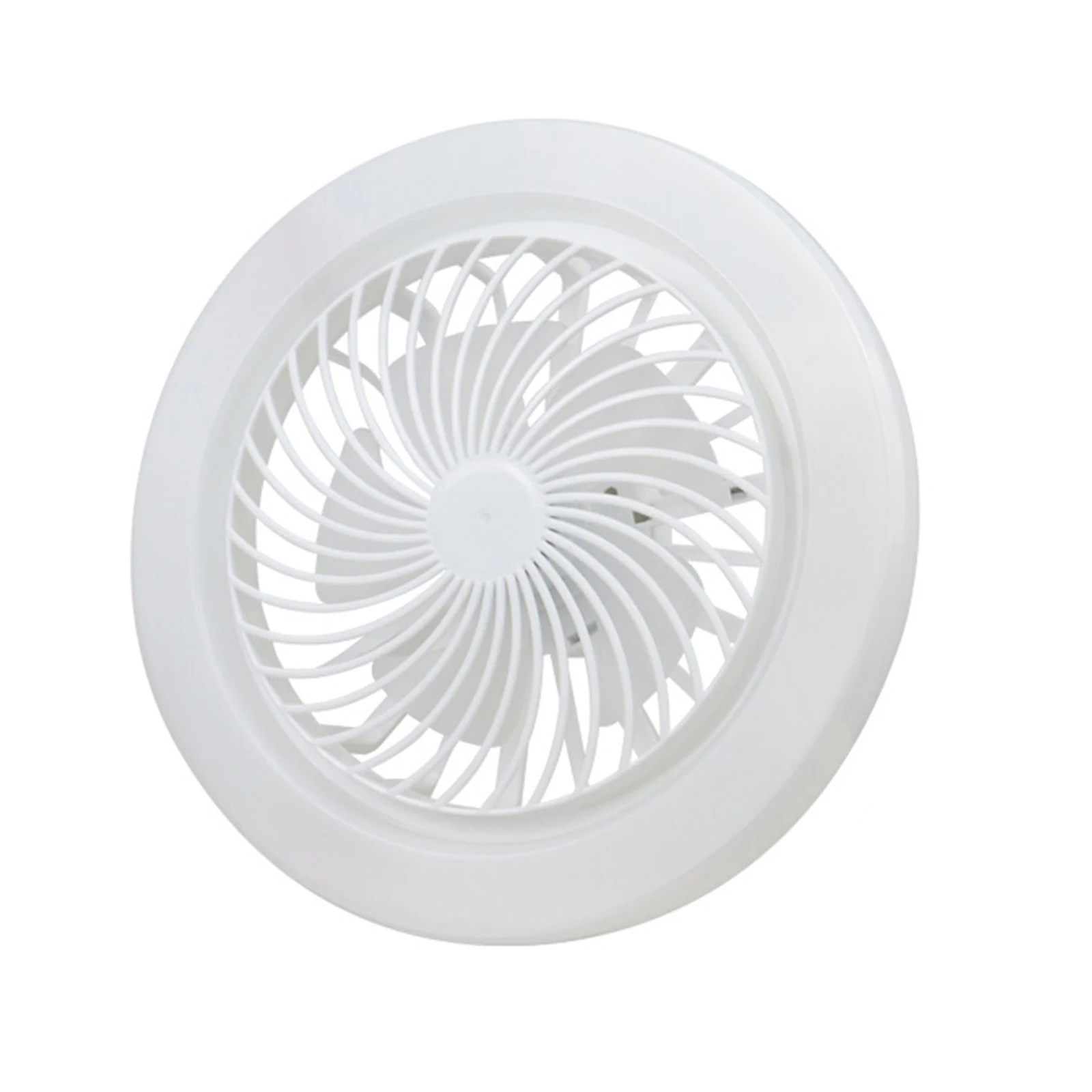 Small Fan Lamp Silent Electric Fan Ceiling Light E27 Study Room Dining Room Lighting Fixture White Light/3 Light Colors