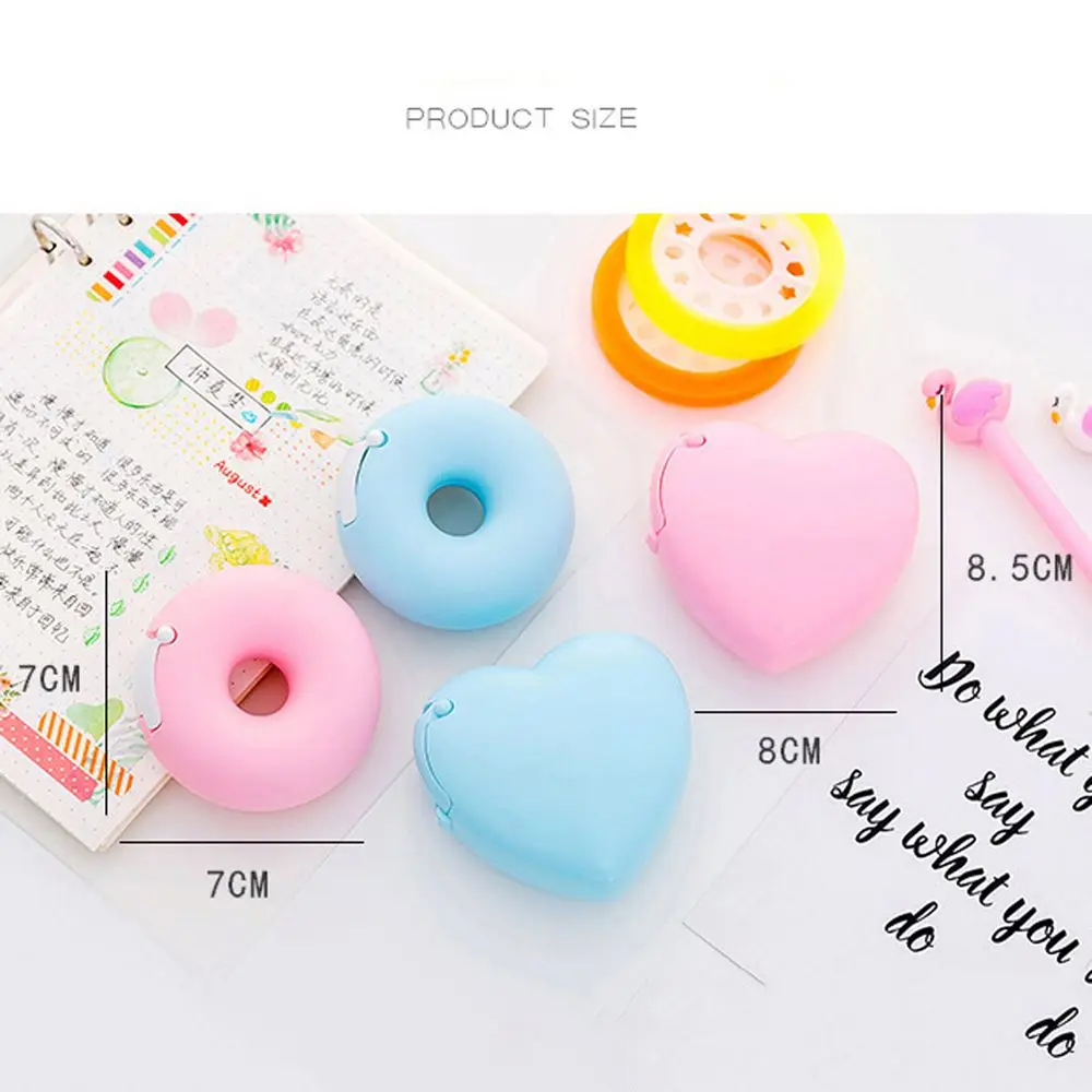 여아용 화장품 도구, 러브 하트 캔디 컬러 테이프 커터, 속눈썹 익스텐션 테이프 커터, 접목 속눈썹 접착 테이프 거치대