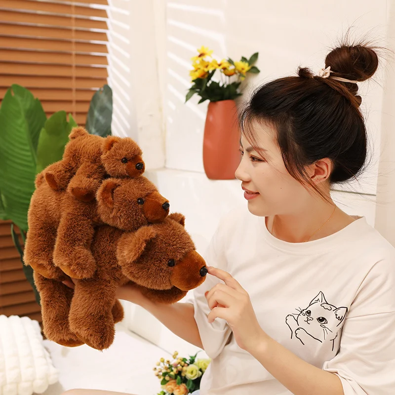 Adorable Kawaii Bear Plush Doll - Cute Furry Toy for Home Decor and Comfort Gift