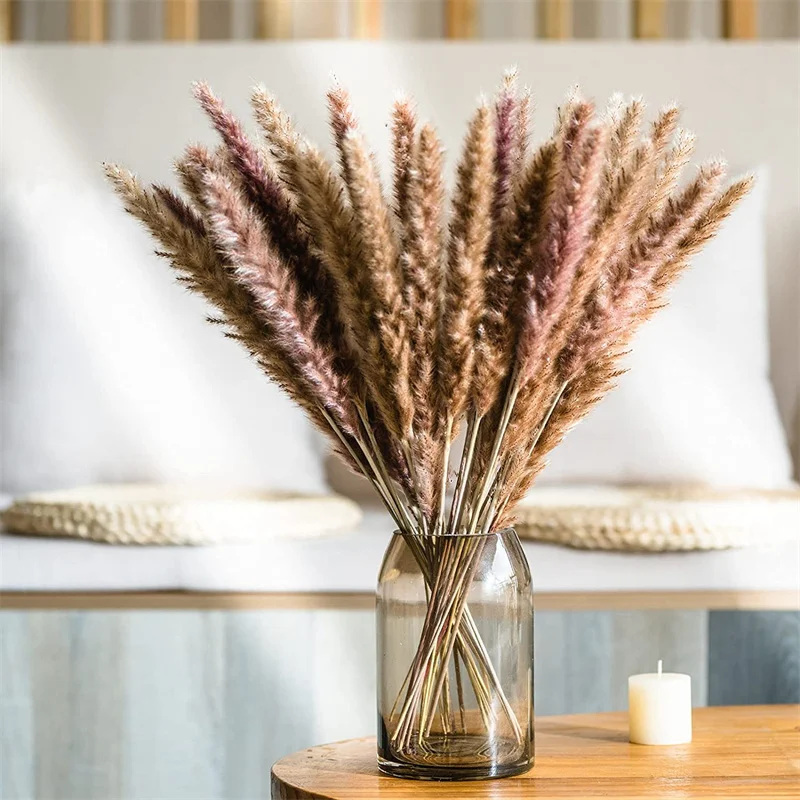

30pcs Dried Flowers Bouquet White Pampas Grass Decor Arrangements For Boho Bedroom Aesthetic room Decor Decorative Home Wedding