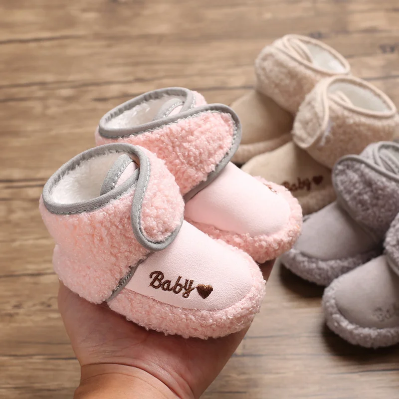 

Casual Shoes For Infant Baby Boys Girls Winter Warm Baby First Walkers Cotton Baby Shoes Cute Soft Sole Non-slip Indoor Shoes