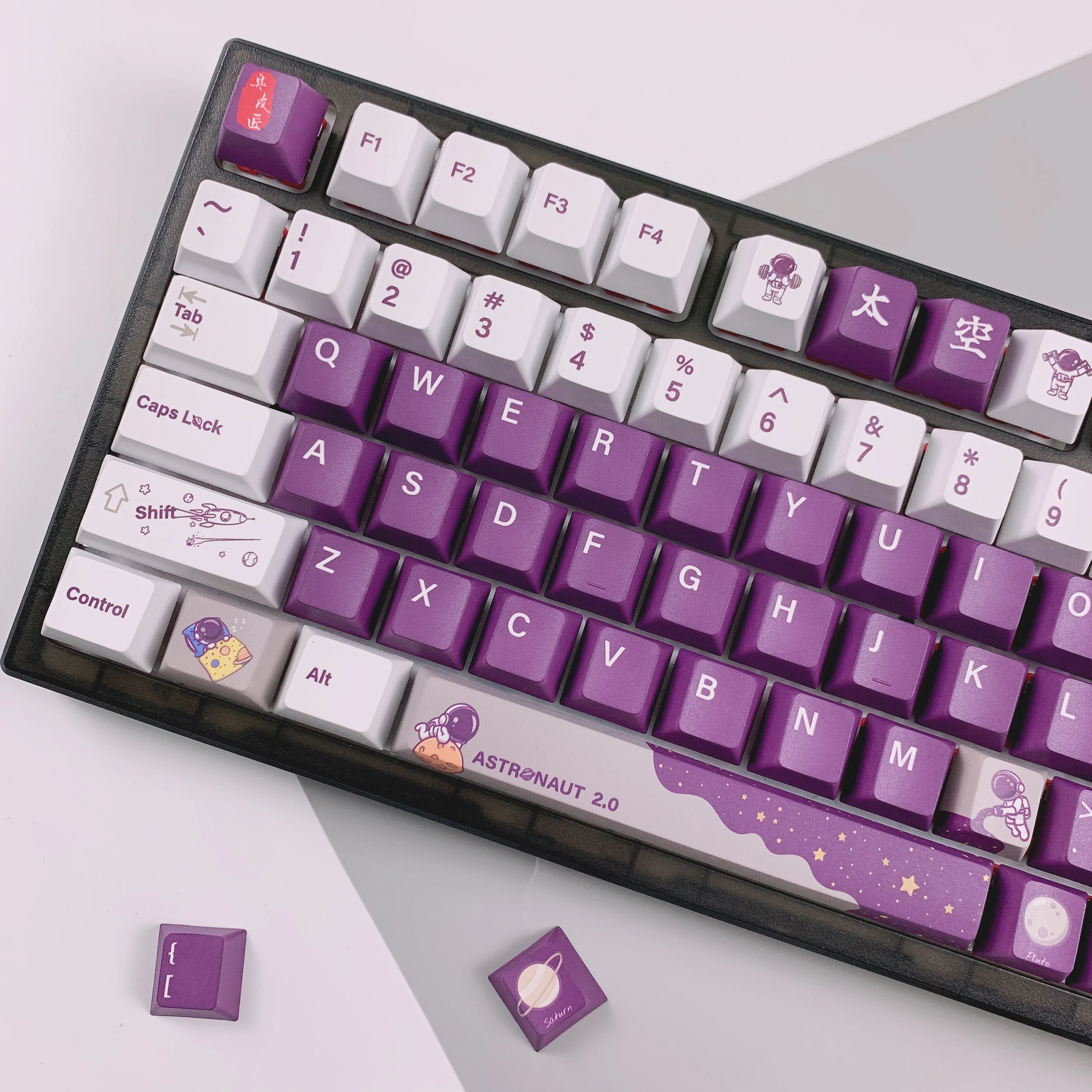 

137 клавиш GMK астронавт Вишневый профиль PBT Keycaps для механической клавиатуры сублимационная Персонализированная клавиатура 61 64 68 75 84 Layo