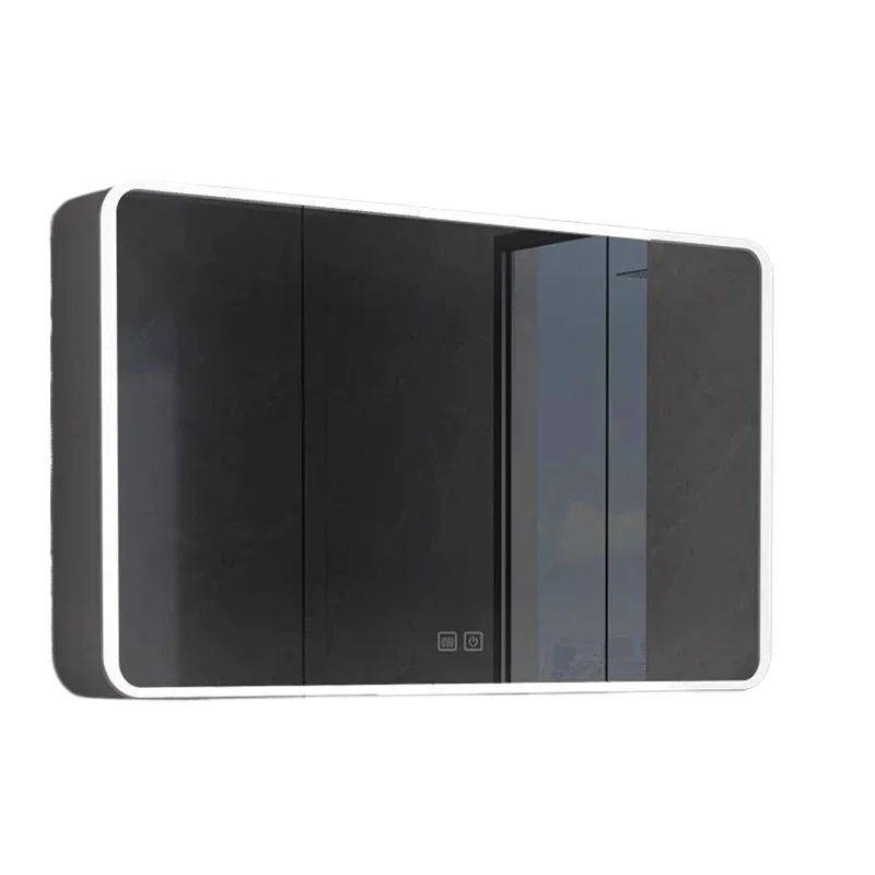 Smart Bathroom Mirror Cabinet Wall-mounted Arc-shaped Storage Cabinet Simple Bathroom Furniture Armario