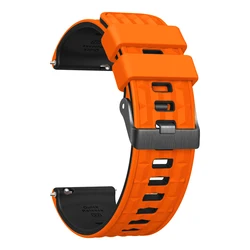 Sport Silicone Wristband - 22mm Watch Strap - Suunto Ocean (Orange Black)