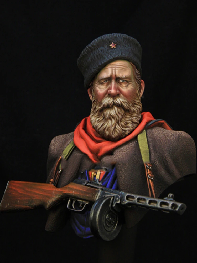 Neue unmontierte 1:10 RUSSISCHE KOSAACK-Husaren-Figuren aus Kunstharz, DIY-Spielzeug, unbemalte Bausätze