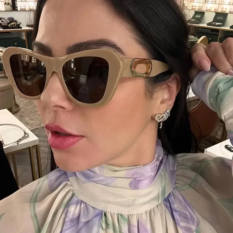 

Stylish Cat Eye Sunglasses For Men Women Durable Vintage Eyewear Luxury Brand Pink Designer Sunglasses Frame Y2k Shades Retro